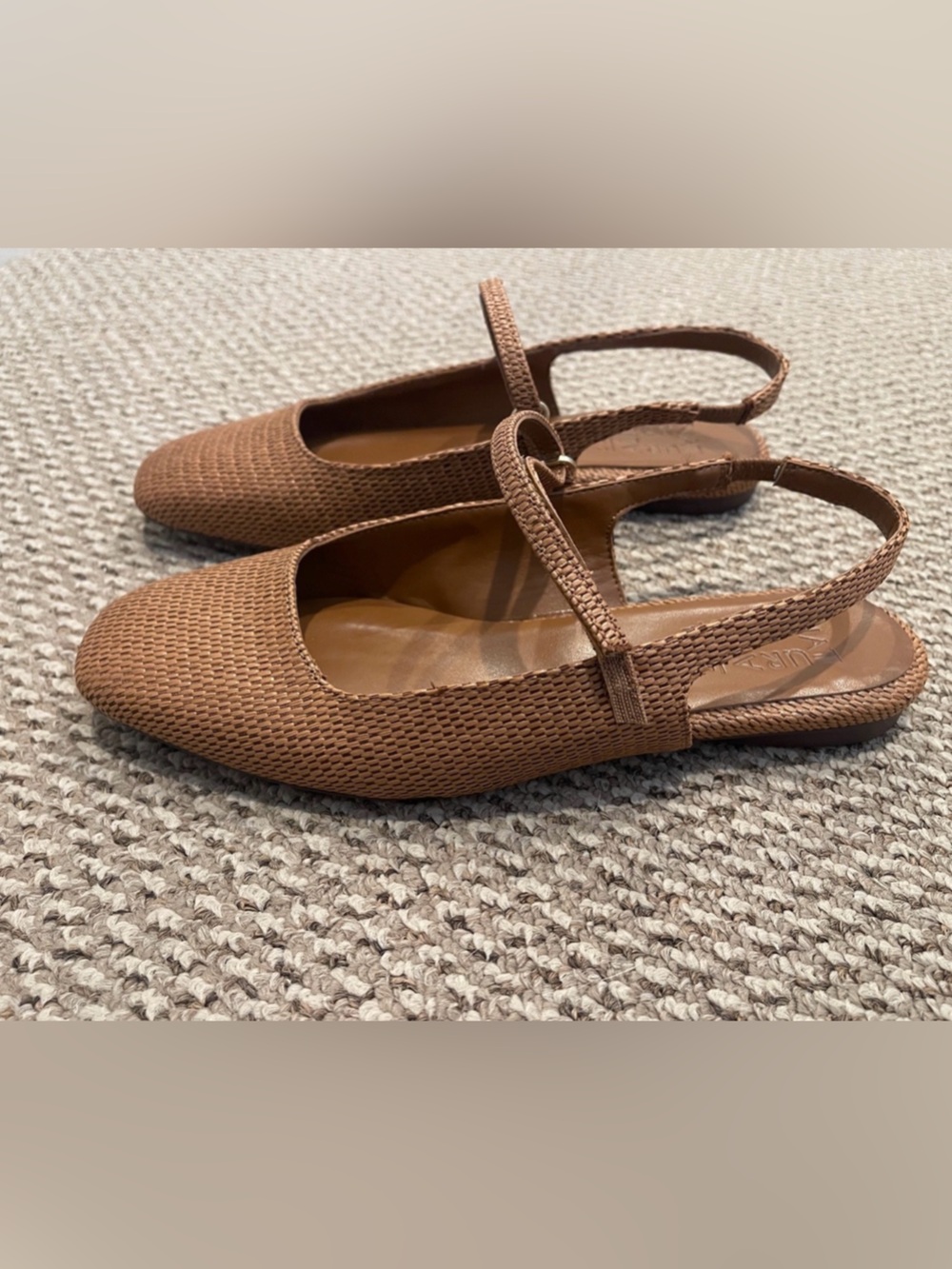Naturalizer Women’s Connie Slingback Flats, Raffia, Size 7.5M, NWOT